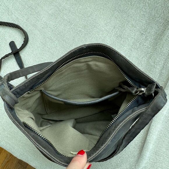 BIBA Spain Sheep Leather Bucket Bag Crossbody Bohemian Relaxed Hippie - Picture 8 of 11